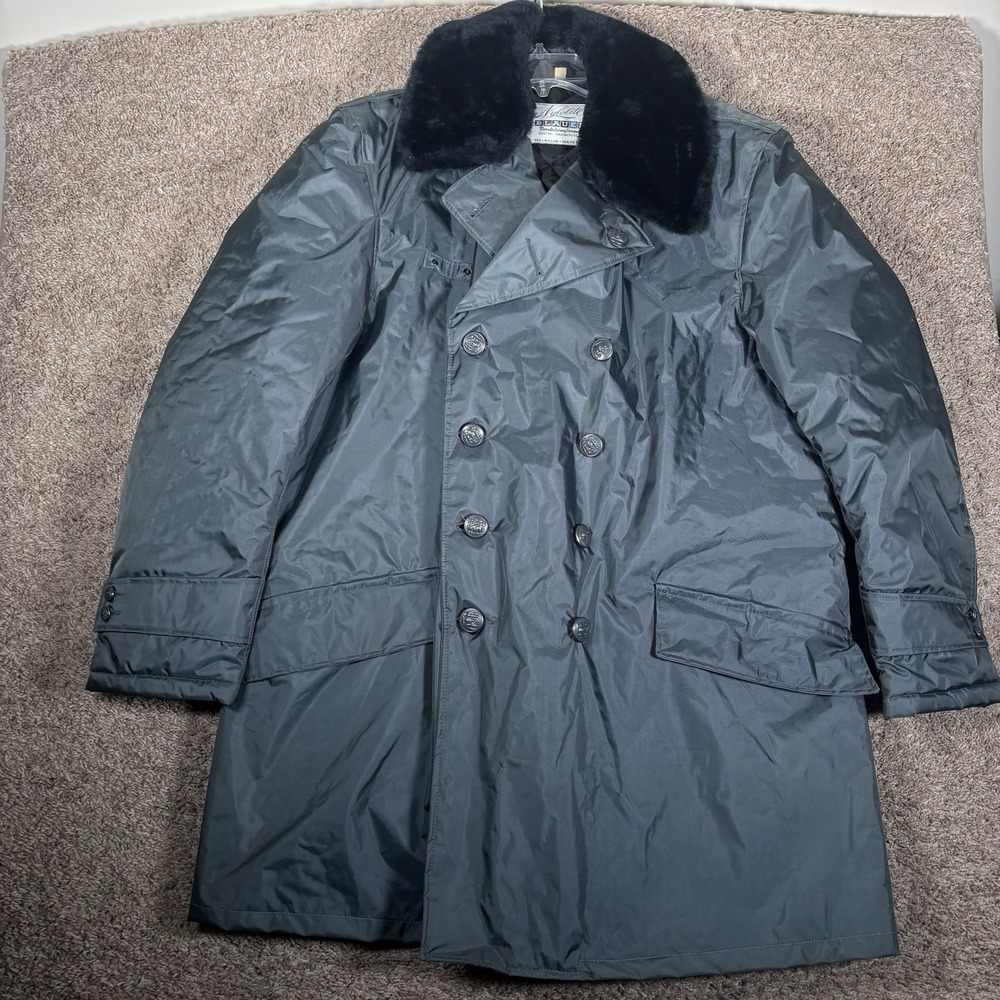 Vintage‎ Blauer Nylolite Jacket Security Police Guardsman 44L Green Gray